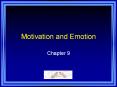 Motivation and Emotion PowerPoint PPT Presentation