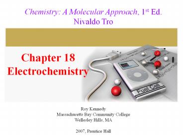 Chapter 18 Electrochemistry