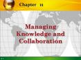 Managing Knowledge and Collaboration PowerPoint PPT Presentation