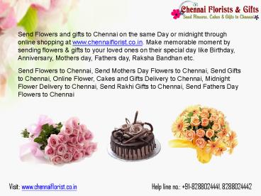 Send Flowers to Chennai