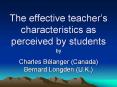 The effective teacher PowerPoint PPT Presentation