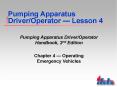 Pumping Apparatus Driver/Operator  PowerPoint PPT Presentation
