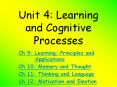 Unit 4: Learning and Cognitive Processes PowerPoint PPT Presentation