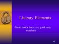 Literary Elements PowerPoint PPT Presentation