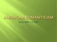 American Romanticism PowerPoint PPT Presentation