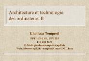 Architecture et technologie des ordinateurs II