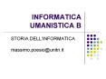 INFORMATICA UMANISTICA B PowerPoint PPT Presentation