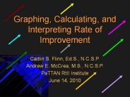 Graphing, Calculating, and Interpreting Rate of Improvement