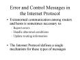 Error and Control Messages in the Internet Protocol PowerPoint PPT Presentation