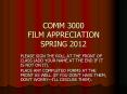 COMM 3000 FILM APPRECIATION SPRING 2012 PowerPoint PPT Presentation