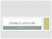 Energy and Life