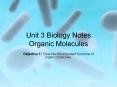 Unit 3 Biology Notes Organic Molecules PowerPoint PPT Presentation
