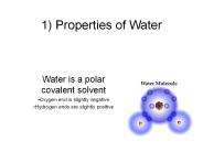 1) Properties of Water