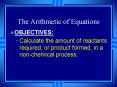 The Arithmetic of Equations PowerPoint PPT Presentation
