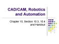 CAD/CAM, Robotics and Automation PowerPoint PPT Presentation
