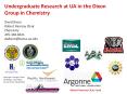 Undergraduate Research at UA in the Dixon Group in Chemistry PowerPoint PPT Presentation