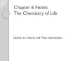 Chapter 6 Notes The Chemistry of Life PowerPoint PPT Presentation