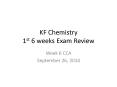 KF Chemistry 1st 6 weeks Exam Review PowerPoint PPT Presentation