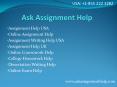 Assignment Help Online Assignment Help College Assignment Help USA UK Australia PowerPoint PPT Presentation