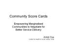 Community Score Cards PowerPoint PPT Presentation