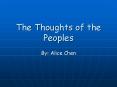 The Thoughts of the Peoples PowerPoint PPT Presentation