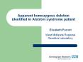 Apparent homozygous deletion identified in Alstr PowerPoint PPT Presentation