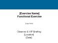 [Exercise Name] Functional Exercise PowerPoint PPT Presentation