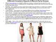 Different Occasions Require Different Party Dresses PowerPoint PPT Presentation