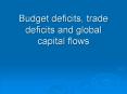 Budget deficits, trade deficits and global capital flows PowerPoint PPT Presentation
