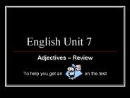 English Unit 7