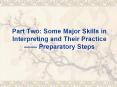 Part Two: Some Major Skills in Interpreting and Their Practice  PowerPoint PPT Presentation