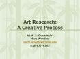 Art Research: A Creative Process PowerPoint PPT Presentation