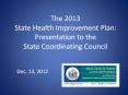 The 2013 State Health Improvement Plan: Presentation to the State Coordinating Council PowerPoint PPT Presentation