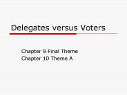 Delegates versus Voters