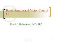 Basal Ganglia and Motor Control L21