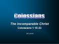 The Incomparable Christ PowerPoint PPT Presentation