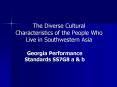 The Diverse Cultural Characteristics of the People Who Live in Southwestern Asia PowerPoint PPT Presentation