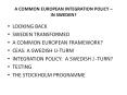 A COMMON EUROPEAN INTEGRATION POLICY  PowerPoint PPT Presentation