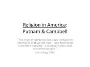 Religion in America: Putnam