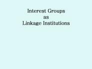 Interest Groups as Linkage Institutions