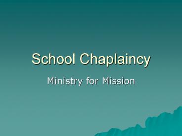 School Chaplaincy