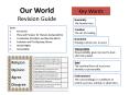 Our World Revision Guide PowerPoint PPT Presentation