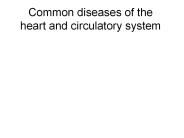 Common diseases of the heart and circulatory system