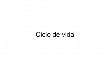 Ciclo de vida