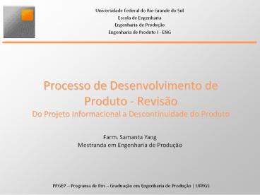 Processo de Desenvolvimento de Produto - Revis