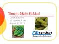 Time to Make Pickles! PowerPoint PPT Presentation