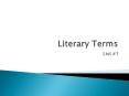 Literary Terms PowerPoint PPT Presentation