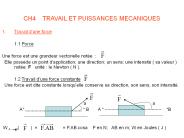 CH4  TRAVAIL ET PUISSANCES MECANIQUES