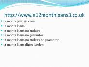 12 month loans