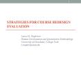 Strategies for Course Redesign Evaluation PowerPoint PPT Presentation